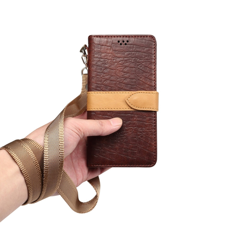 For Galaxy S20 Splicing Color Crocodile Texture PU Horizontal Flip Leather Case with Wallet & Holder & Card Slots & Lanyard