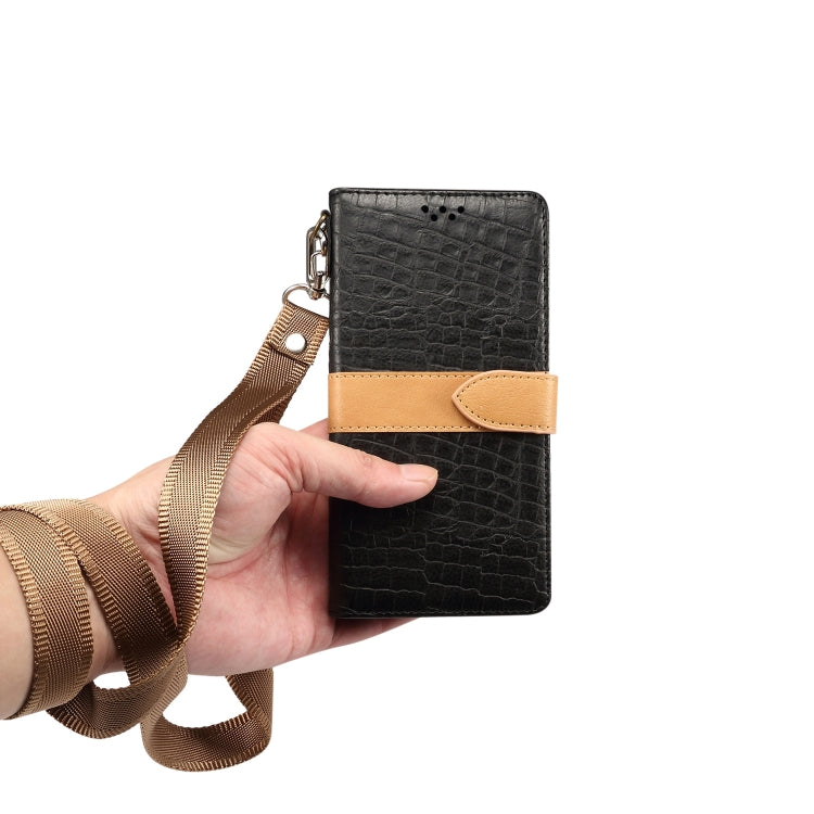 For Galaxy S20 Splicing Color Crocodile Texture PU Horizontal Flip Leather Case with Wallet & Holder & Card Slots & Lanyard