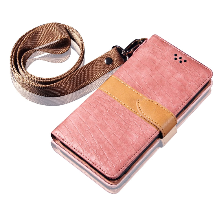 For Galaxy S20 Plus Splicing Color Crocodile Texture PU Horizontal Flip Leather Case with Wallet & Holder & Card Slots & Lanyard