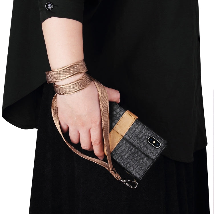 For Galaxy S20 Ultra Splicing Color Crocodile Texture PU Horizontal Flip Leather Case with Wallet & Holder & Card Slots & Lanyard