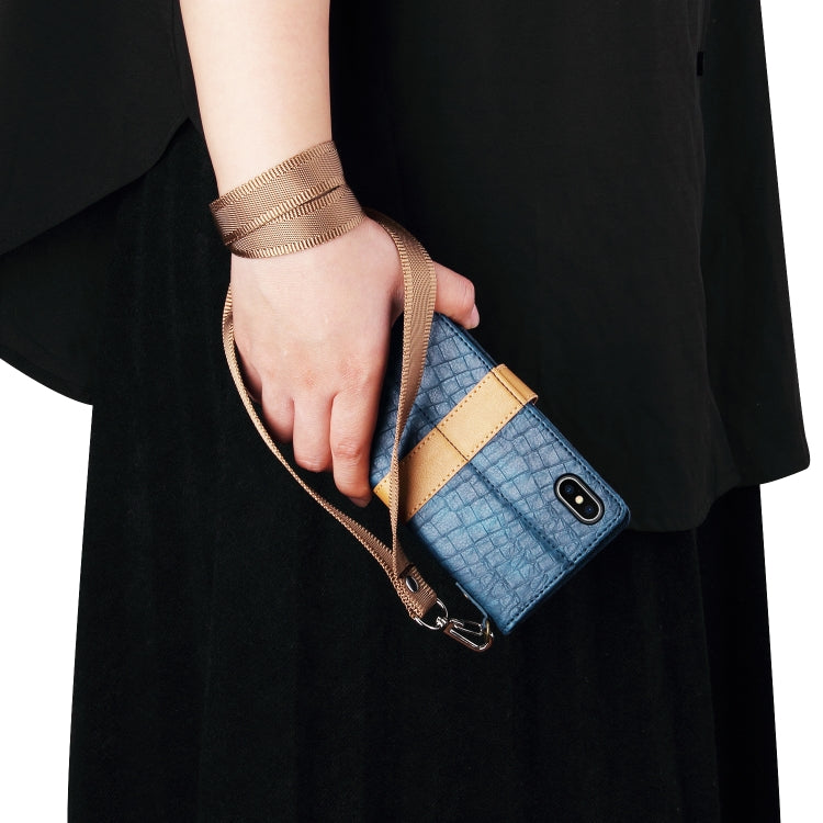 For Galaxy S20 Ultra Splicing Color Crocodile Texture PU Horizontal Flip Leather Case with Wallet & Holder & Card Slots & Lanyard