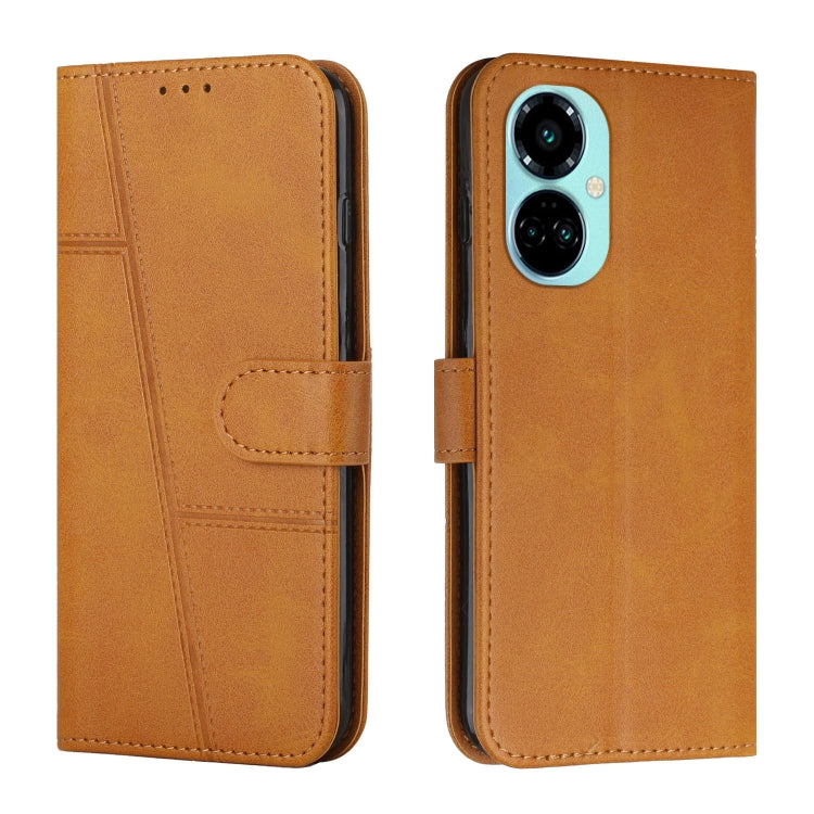 For Tecno Camon 19 Pro 5G Stitching Calf Texture Buckle Leather Phone Case