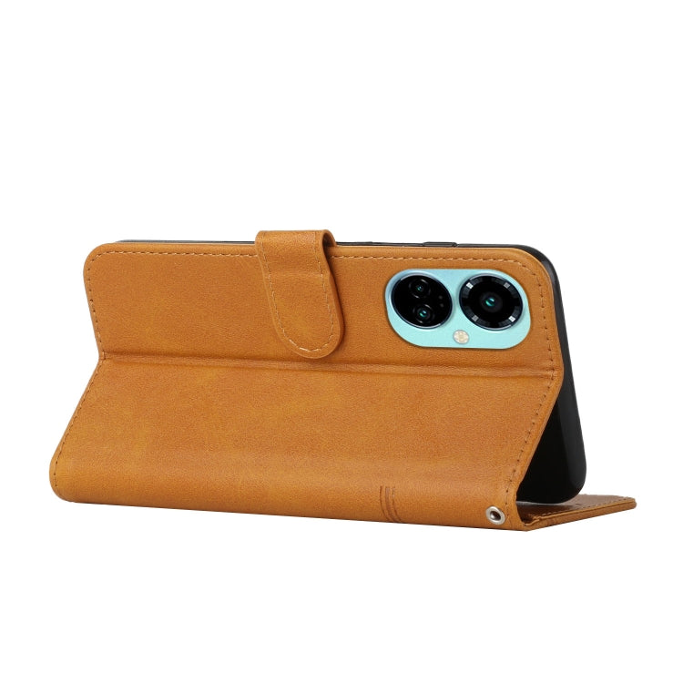 For Tecno Camon 19 Pro 5G Stitching Calf Texture Buckle Leather Phone Case