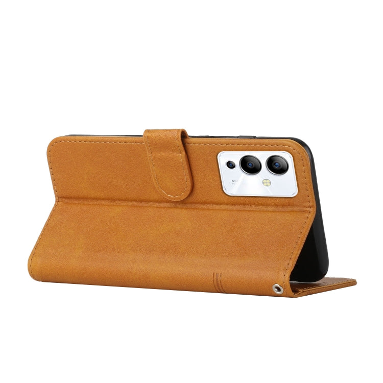 For Infinix Note 12 5G / 12 Pro Stitching Calf Texture Buckle Leather Phone Case
