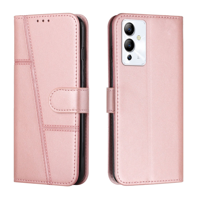 For Infinix Note 12 5G / 12 Pro Stitching Calf Texture Buckle Leather Phone Case