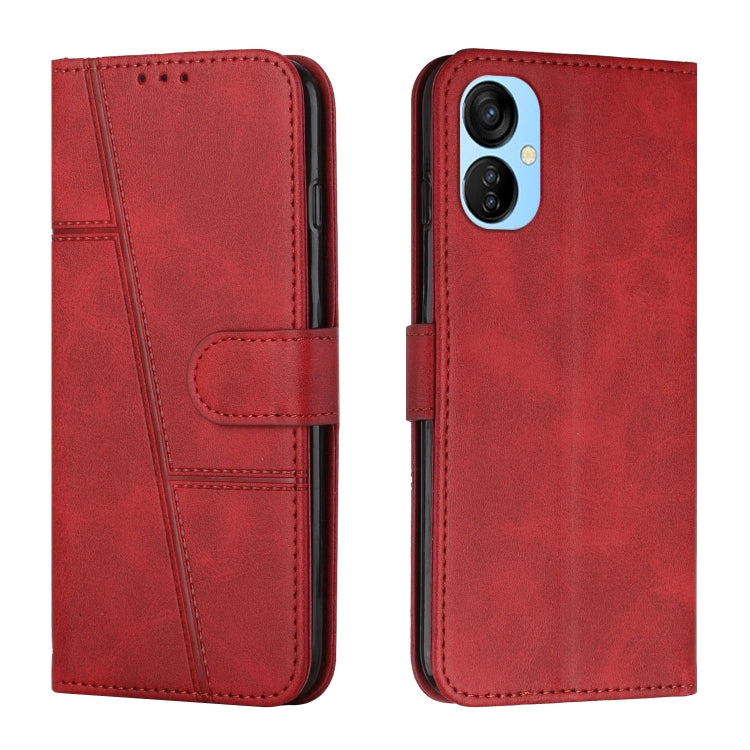For Tecno Spark 9T Stitching Calf Texture Buckle Leather Phone Case