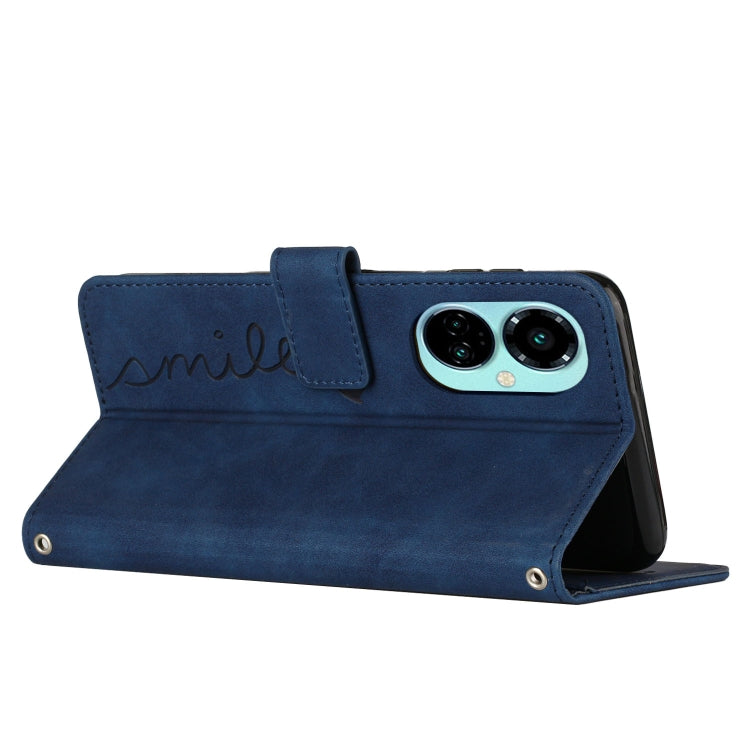 For Tecno Camon 19 Pro 5G Skin Feel Heart Pattern Leather Phone Case