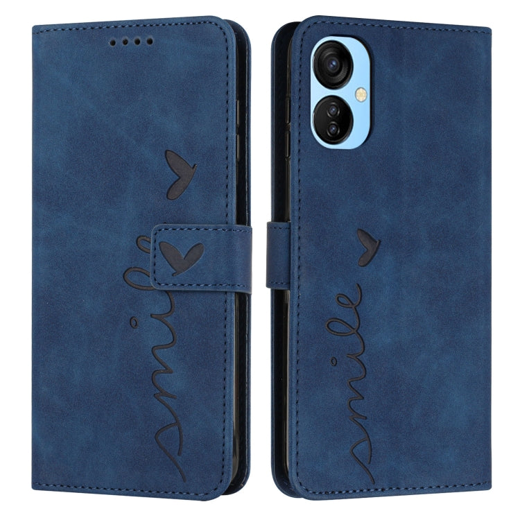 For Tecno Spark 9 Pro Skin Feel Heart Pattern Leather Phone Case