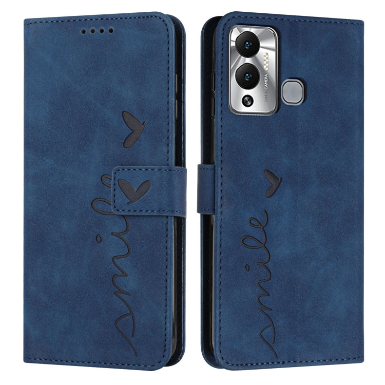 For Infinix Hot 12 Play Skin Feel Heart Pattern Leather Phone Case
