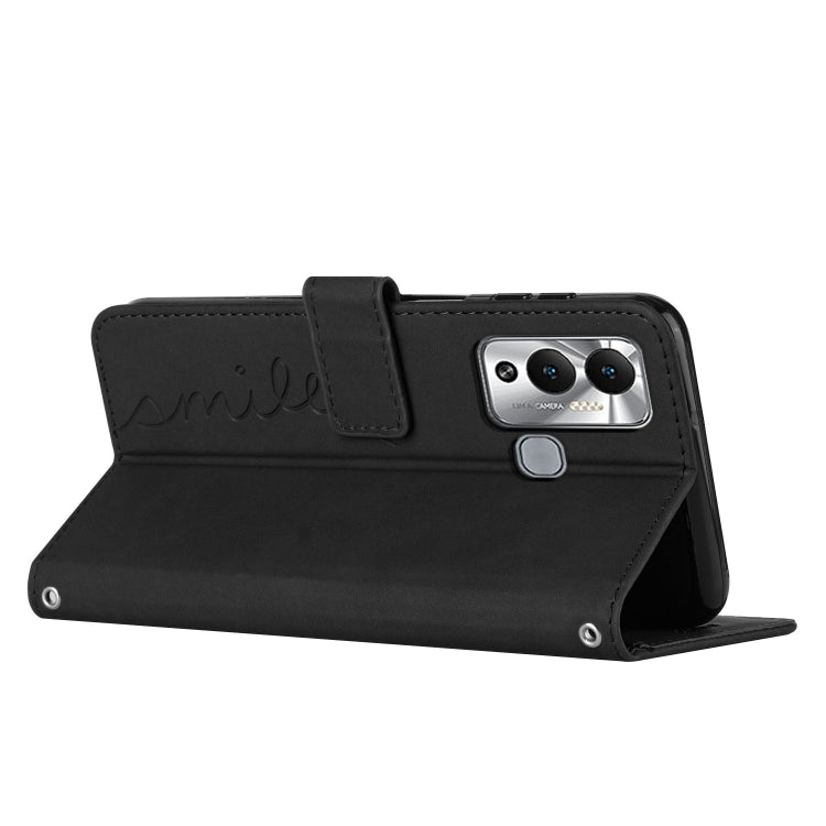 For Infinix Hot 12 Play Skin Feel Heart Pattern Leather Phone Case