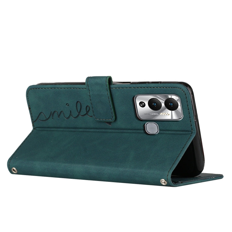 For Infinix Hot 12 Play Skin Feel Heart Pattern Leather Phone Case