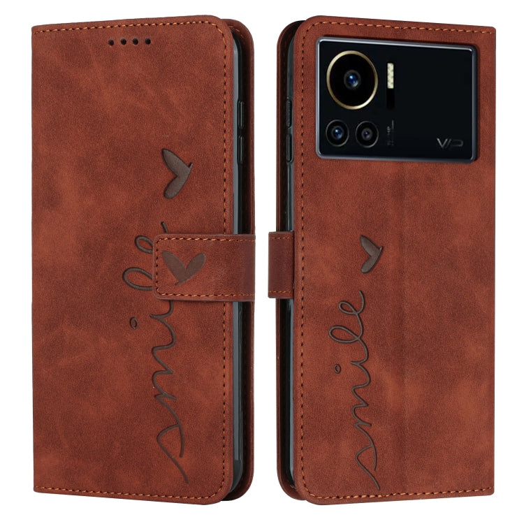 For Infinix Note 12 VIP Skin Feel Heart Pattern Leather Phone Case