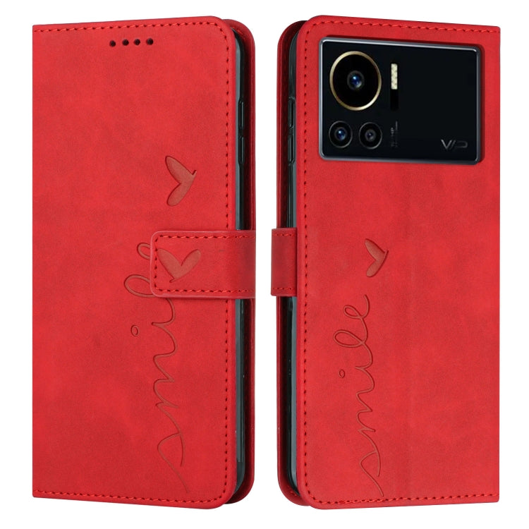 For Infinix Note 12 VIP Skin Feel Heart Pattern Leather Phone Case