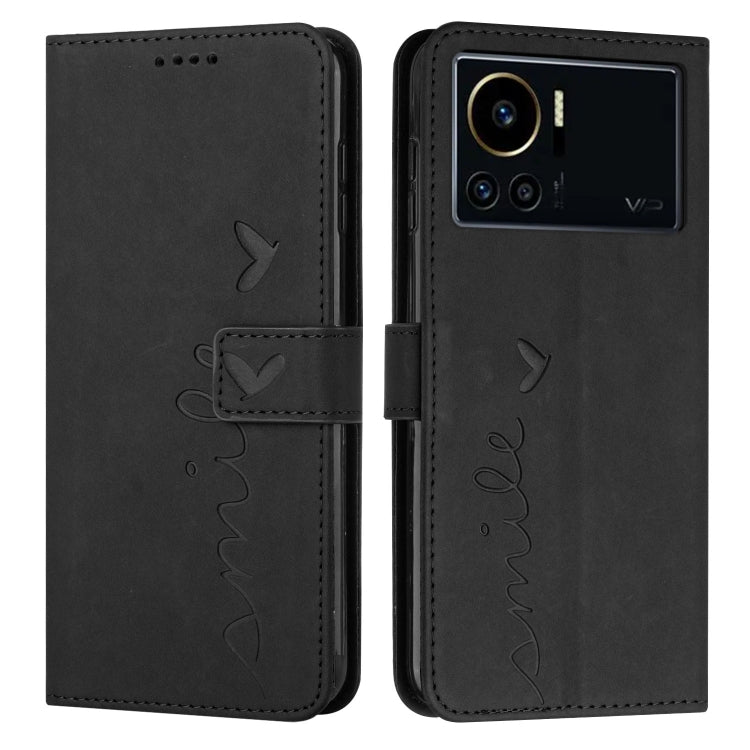 For Infinix Note 12 VIP Skin Feel Heart Pattern Leather Phone Case