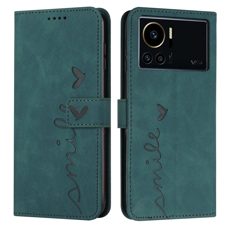 For Infinix Note 12 VIP Skin Feel Heart Pattern Leather Phone Case