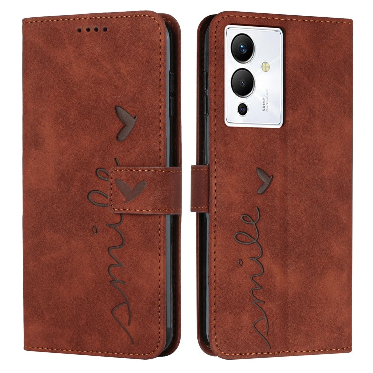 For Infinix Note 12/12 Pro Skin Feel Heart Pattern Leather Phone Case