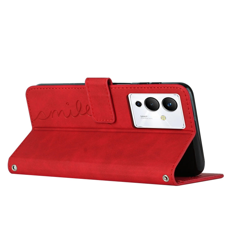 For Infinix Note 12/12 Pro Skin Feel Heart Pattern Leather Phone Case