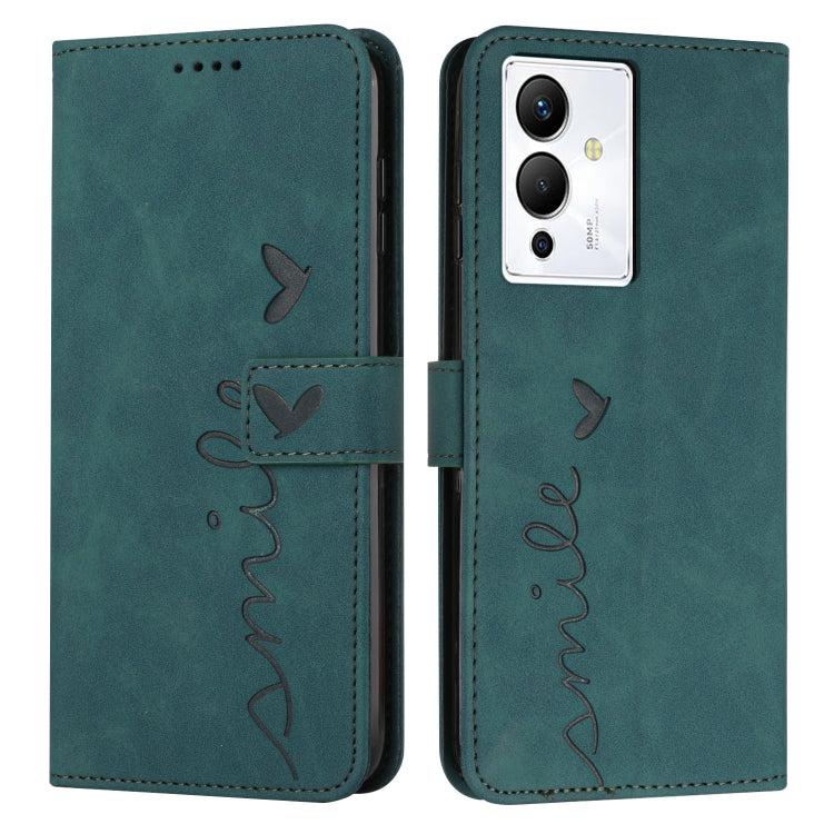 For Infinix Note 12/12 Pro Skin Feel Heart Pattern Leather Phone Case