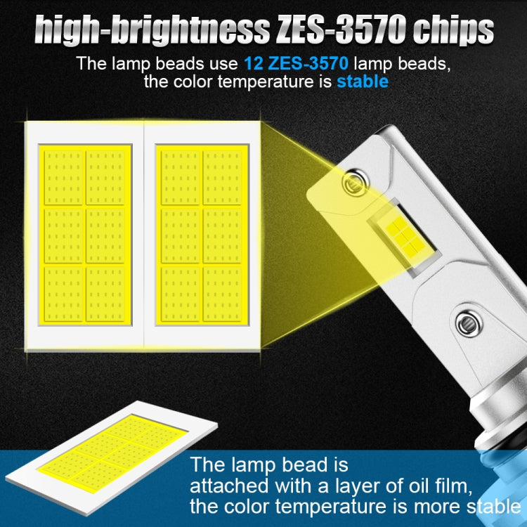 K9 1 Pair 9006 / HB4 6000K / 3000LM / 30W / DC10-32V IP68 Waterproof Car LED Headlight