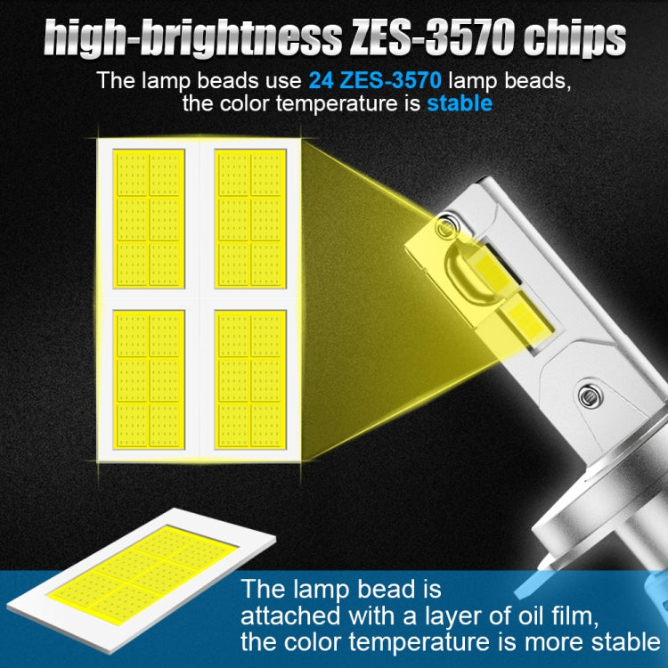 K9 1 Pair H4 / 9003 6000K / 3000LM / 30W / DC10-32V IP68 Waterproof Car LED Headlight