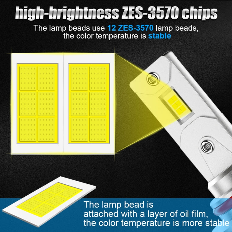 K9 1 Pair H8 / H9 / H11 6000K / 3000LM / 30W / DC10-32V IP68 Waterproof Car LED Headlight