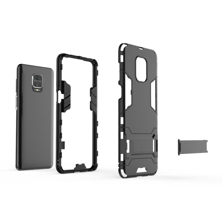 For Xiaomi Redmi Note 9 Pro Max Shockproof PC + TPU Protective Case with Invisible Holder