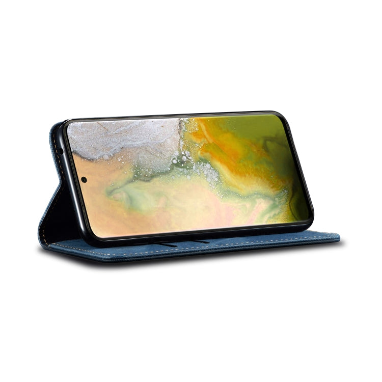 For Galaxy S20 Denim Texture Casual Style Horizontal Flip Leather Case with Holder & Card Slots & Wallet