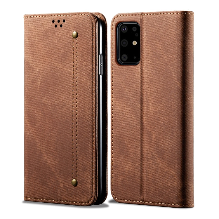 For Galaxy S20 Denim Texture Casual Style Horizontal Flip Leather Case with Holder & Card Slots & Wallet