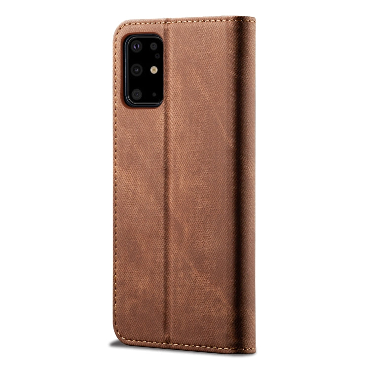 For Galaxy S20 Denim Texture Casual Style Horizontal Flip Leather Case with Holder & Card Slots & Wallet