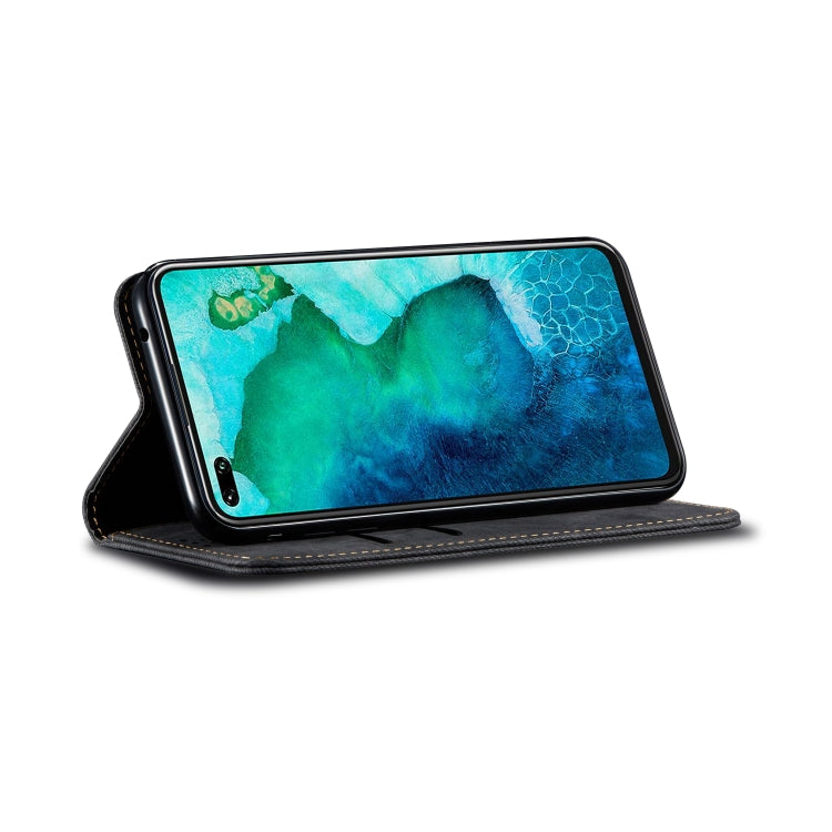 For Huawei Honor 30S Denim Texture Casual Style Horizontal Flip Leather Case with Holder & Card Slots & Wallet