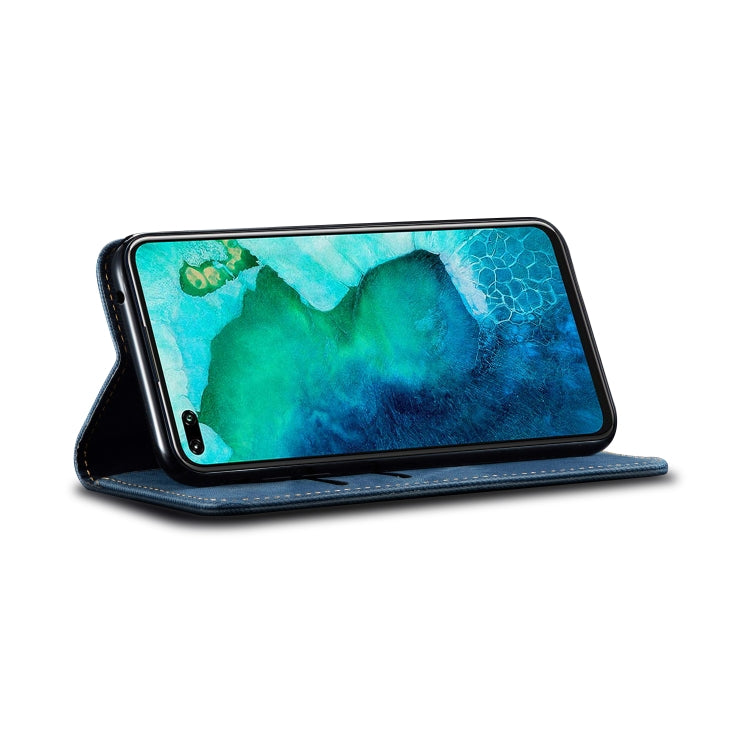 For Huawei Honor 30S Denim Texture Casual Style Horizontal Flip Leather Case with Holder & Card Slots & Wallet