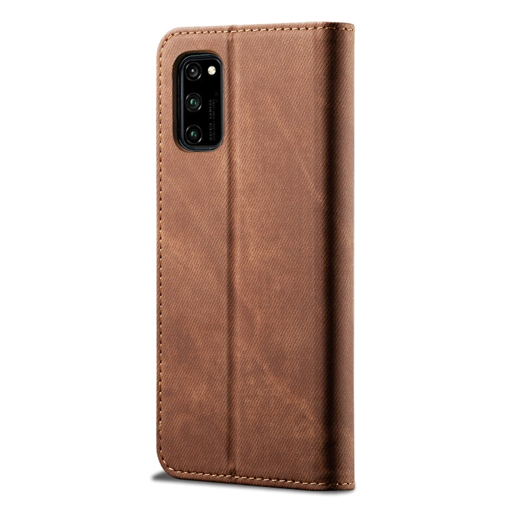 For Huawei Honor 30S Denim Texture Casual Style Horizontal Flip Leather Case with Holder & Card Slots & Wallet