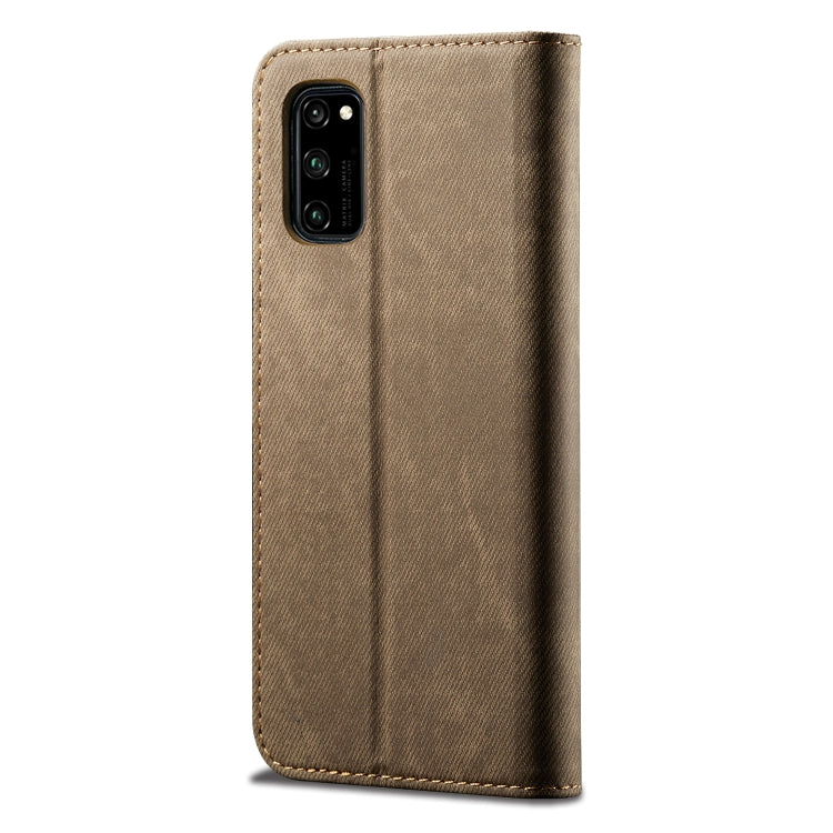 For Huawei Honor 30S Denim Texture Casual Style Horizontal Flip Leather Case with Holder & Card Slots & Wallet