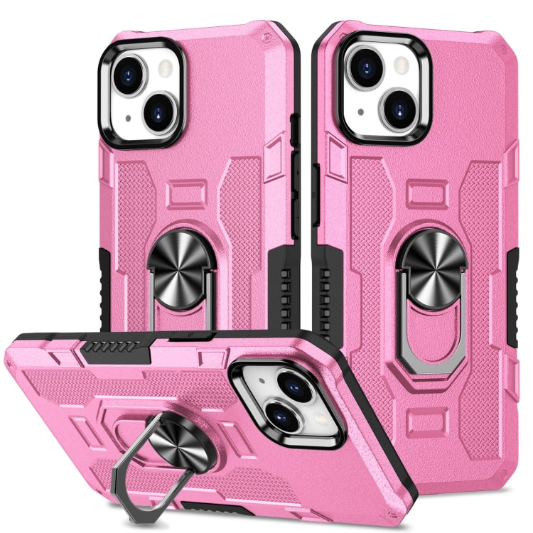 For iPhone 14 Plus Ring Holder Armor Hybrid Phone Case
