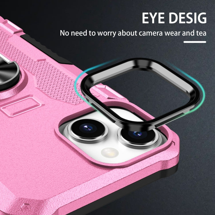 For iPhone 14 Plus Ring Holder Armor Hybrid Phone Case