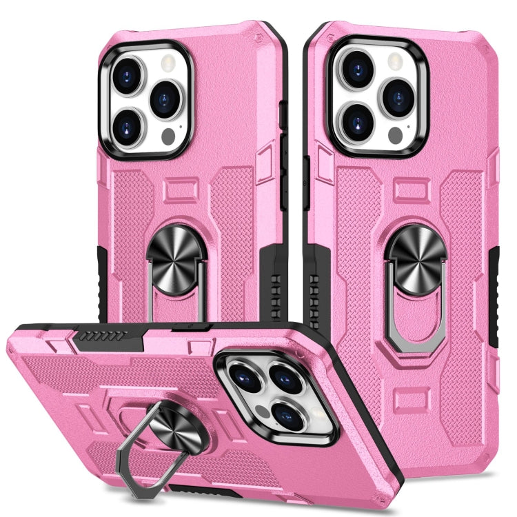 For iPhone 14 Pro Ring Holder Armor Hybrid Phone Case