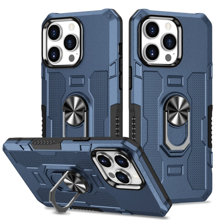 For iPhone 14 Pro Ring Holder Armor Hybrid Phone Case
