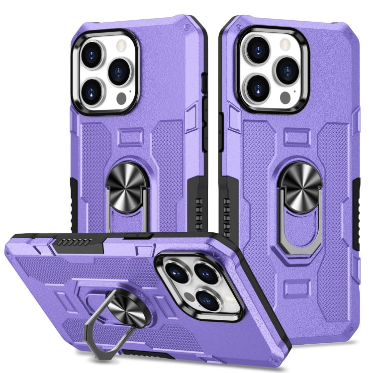 For iPhone 14 Pro Max Ring Holder Armor Hybrid Phone Case