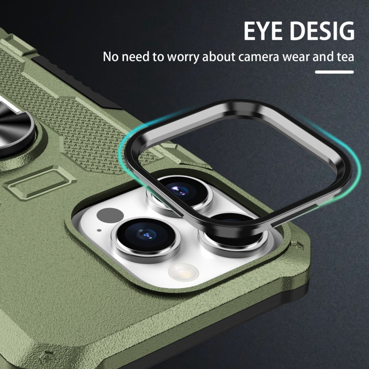 For iPhone 13 Pro Max Ring Holder Armor Hybrid Phone Case