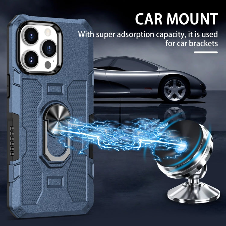 For iPhone 13 Pro Max Ring Holder Armor Hybrid Phone Case