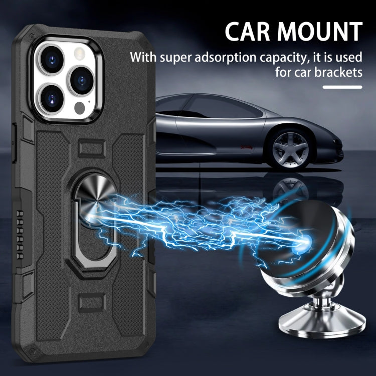 For iPhone 12 Pro Max Ring Holder Armor Hybrid Phone Case