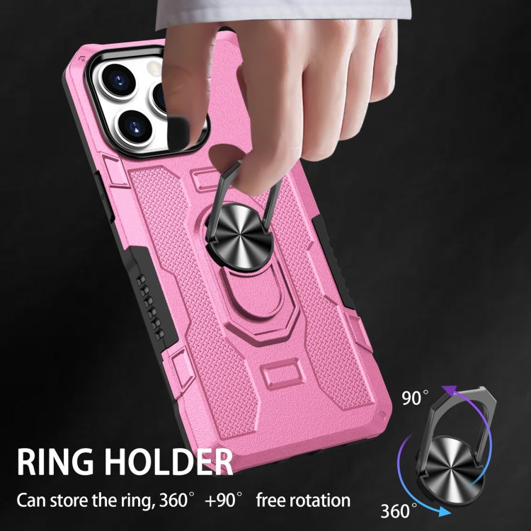 For iPhone 13 Pro Ring Holder Armor Hybrid Phone Case