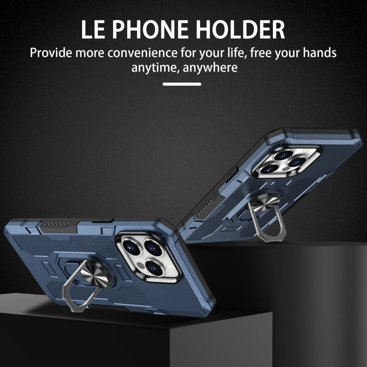 For iPhone 13 Pro Ring Holder Armor Hybrid Phone Case