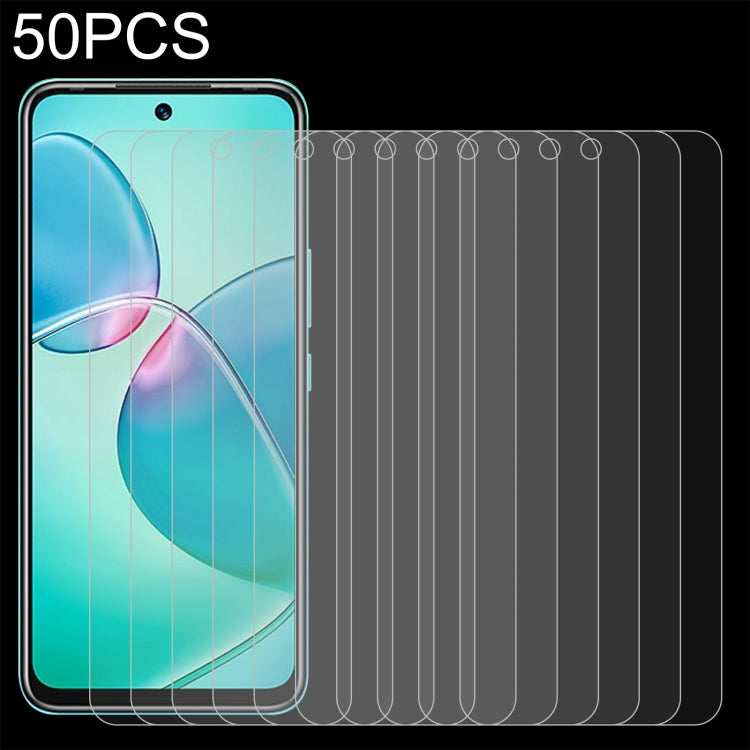50 PCS 0.26mm 9H 2.5D Tempered Glass Film For Infinix Hot 12 Play NFC