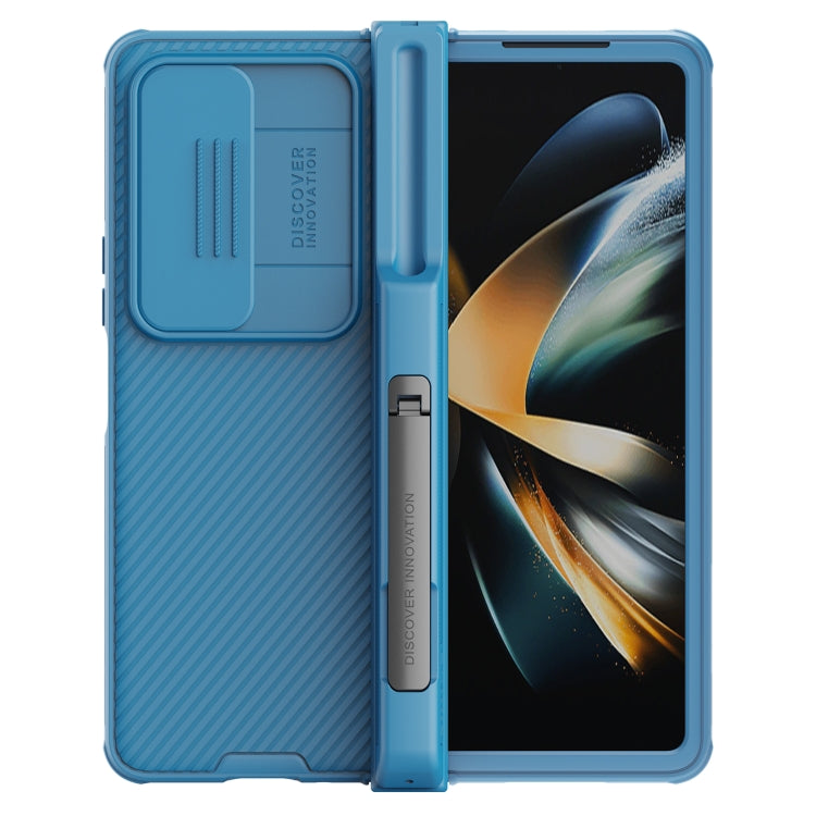 For Samsung Galaxy Z Fold4 5G NILLKIN Black Mirror Pro Series Camshield PC Phone Case with Pen Slot, Set Version
