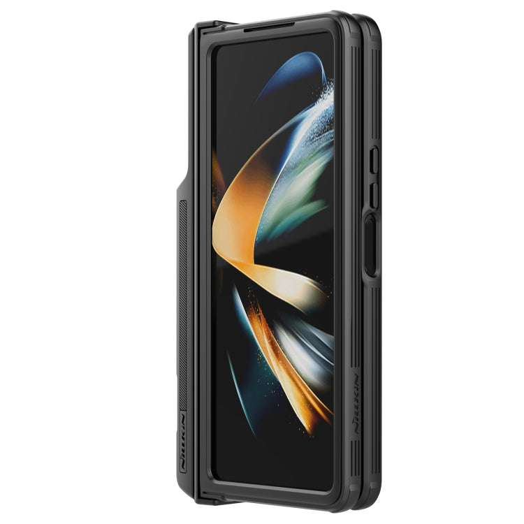 For Samsung Galaxy Z Fold4 5G NILLKIN Black Mirror Pro Series Camshield PC Phone Case with Pen Slot, Set Version