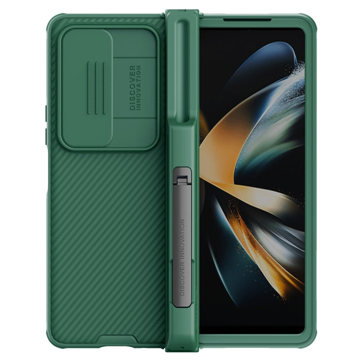 For Samsung Galaxy Z Fold4 5G NILLKIN Black Mirror Pro Series Camshield PC Phone Case with Pen Slot, Set Version