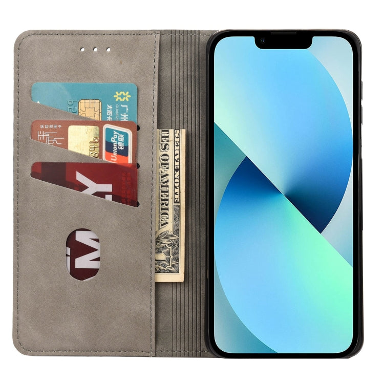 For iPhone 14 Skin Feel Splicing Leather Phone Case