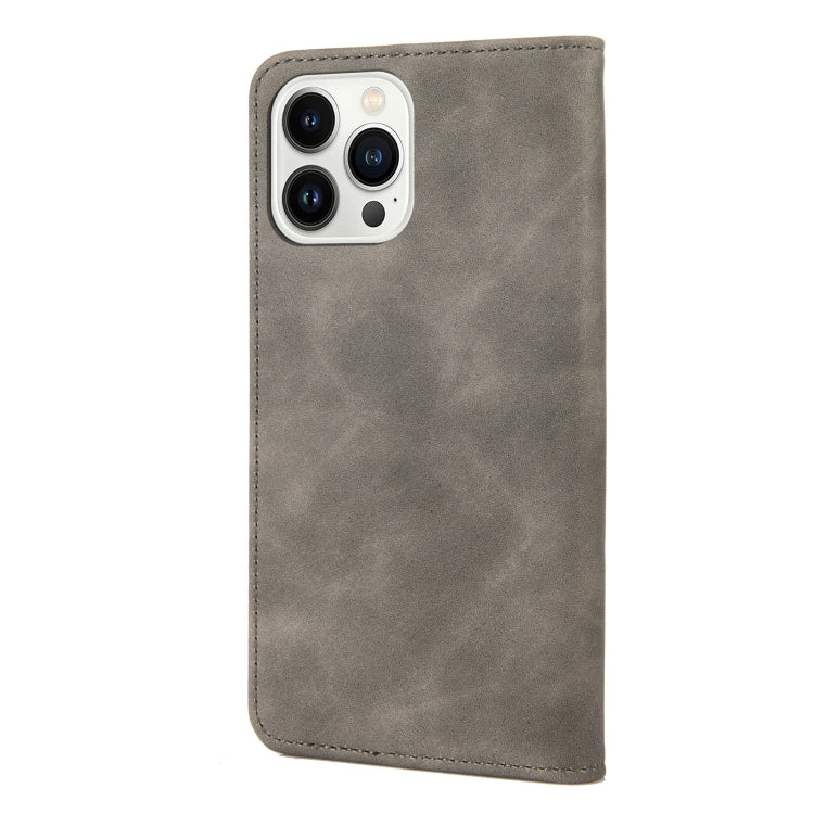 For iPhone 14 Pro Skin Feel Splicing Leather Phone Case
