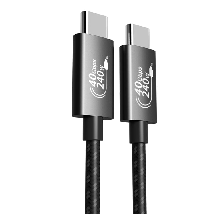 PD240W 40Gbps Dual Type-C USB4 Compatible Fast Charging Data Cable, Length:2m(Black)